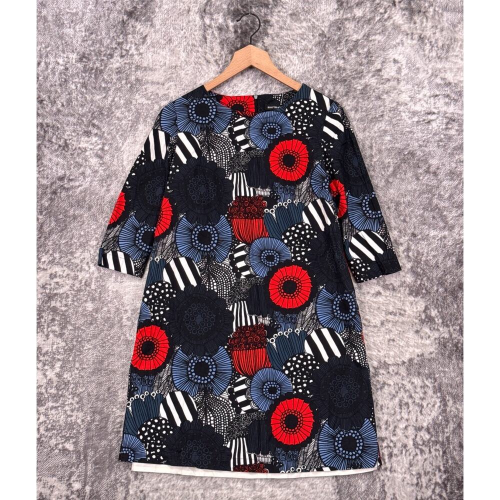 Marimekko Dress 34 / XS Womens Cotton Floral Print A Line